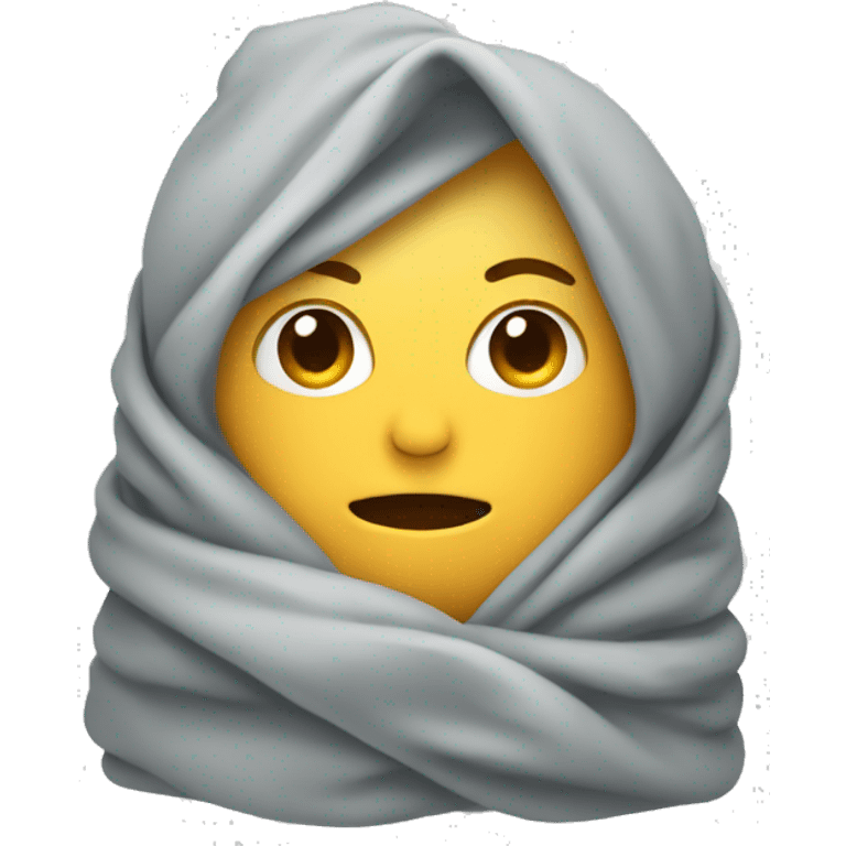 Person wrapped in a bundled blanket  emoji