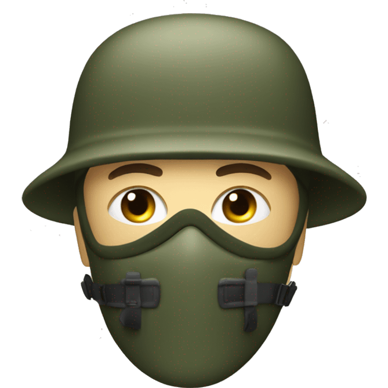 militär schutzmaske emoji