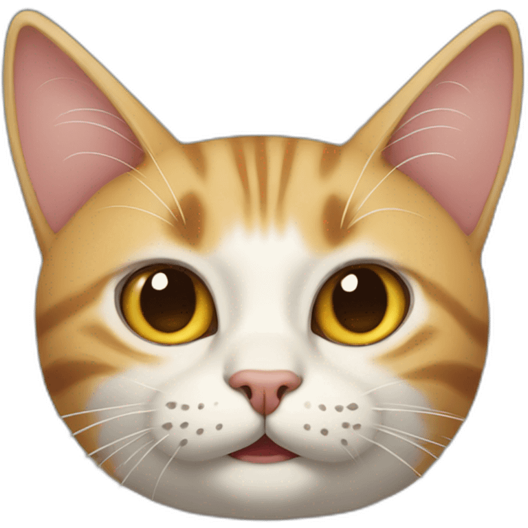 Gato enojado mostrando su lengua emoji