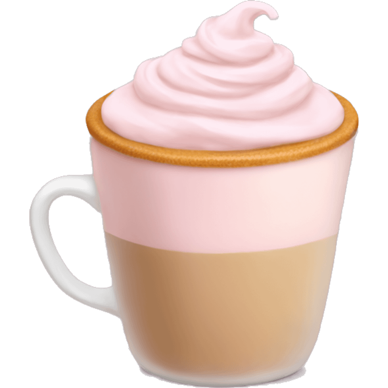 Light pink pumpkin latte emoji