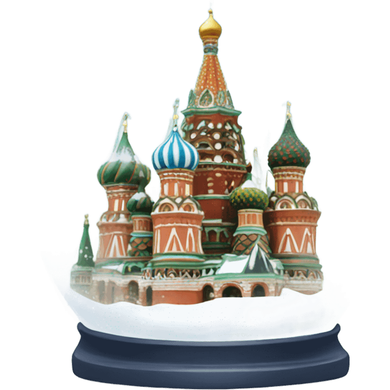 Kremlin in Christmas snow globe emoji