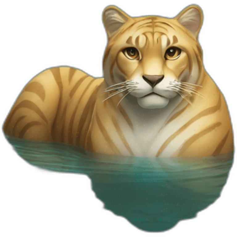 big cat in the lake emoji