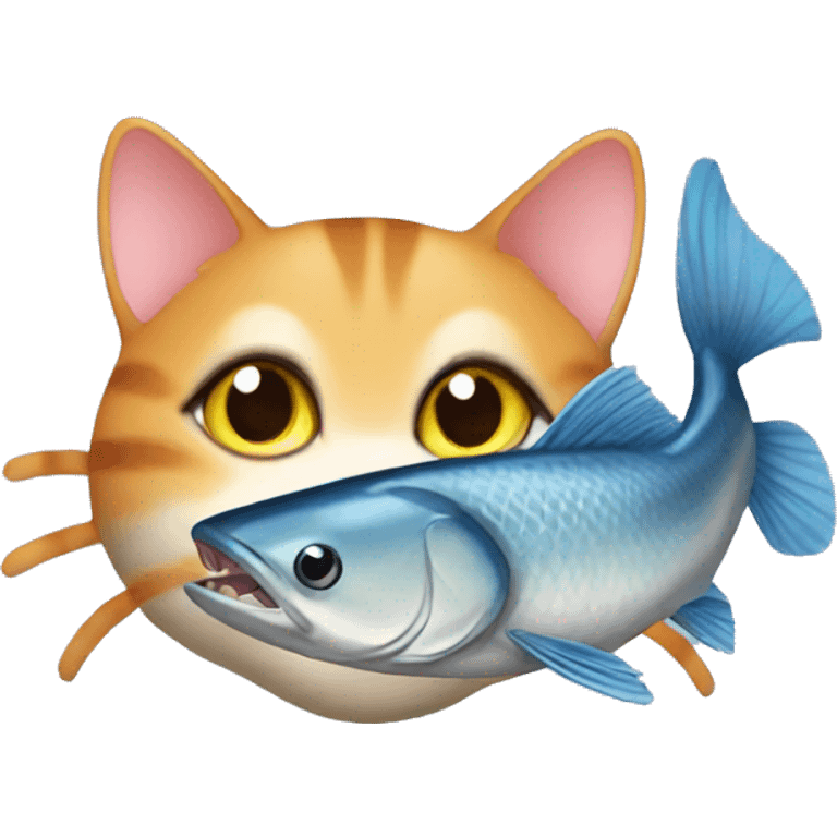 cat and fish emoji