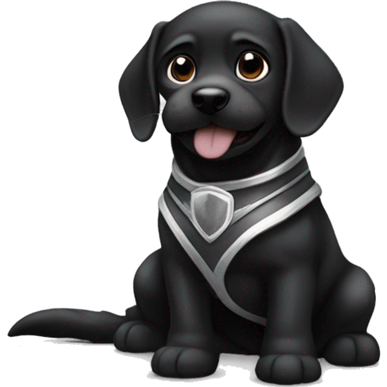 Minischnauzer black and silver Vico emoji