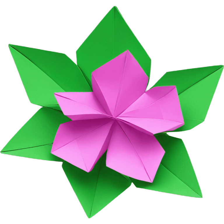 Origami floral paper emoji