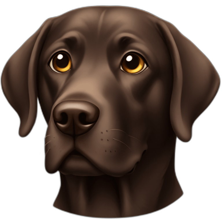 dark brown Labrador emoji