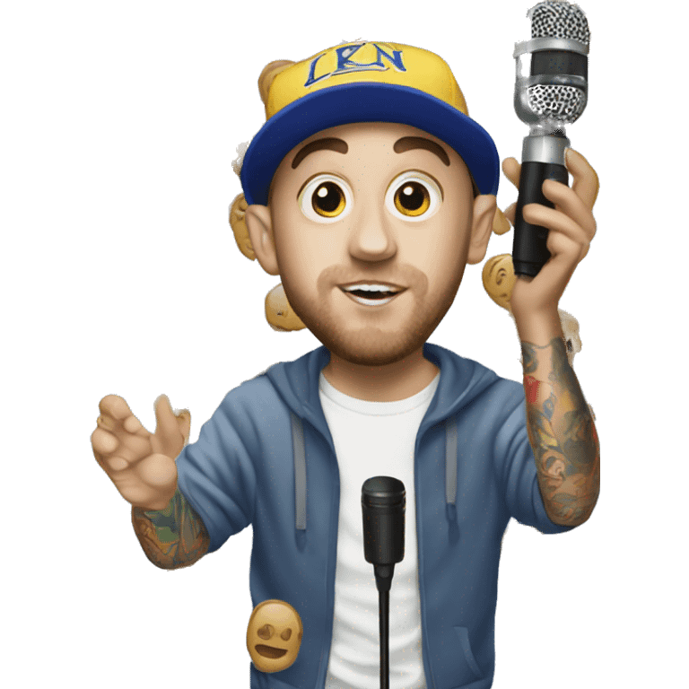 Mac miller with his mic emoji