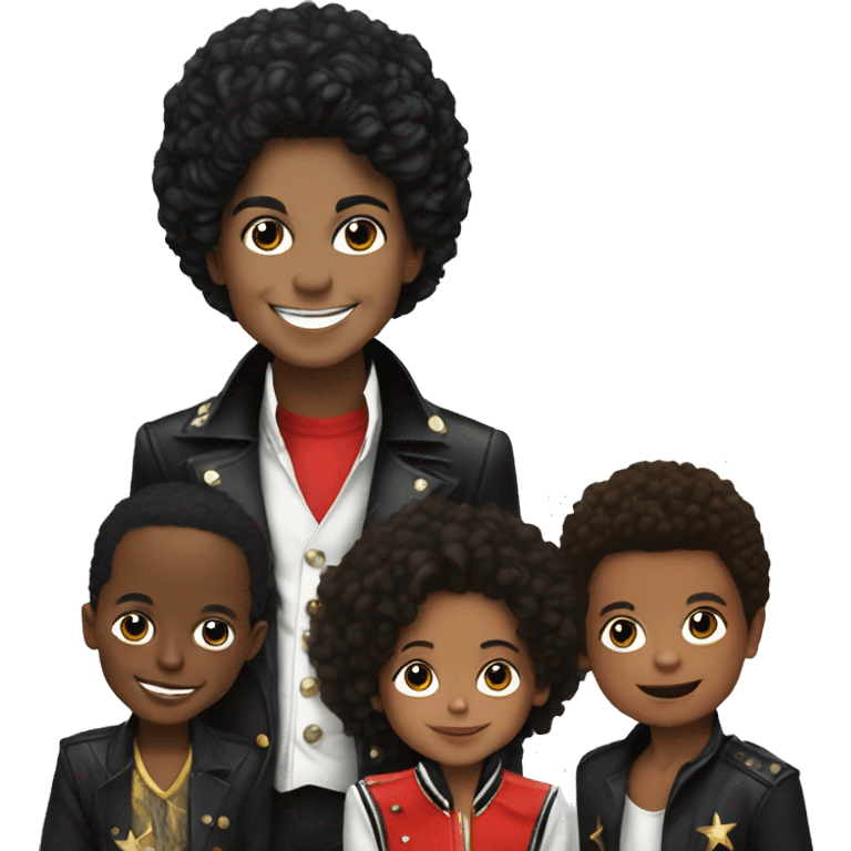 Michael Jackson with kids emoji