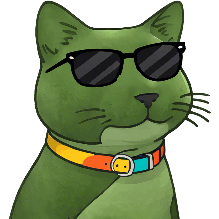 Cat with sunglasses emoji