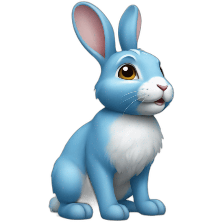 Bleu rabbit standing emoji