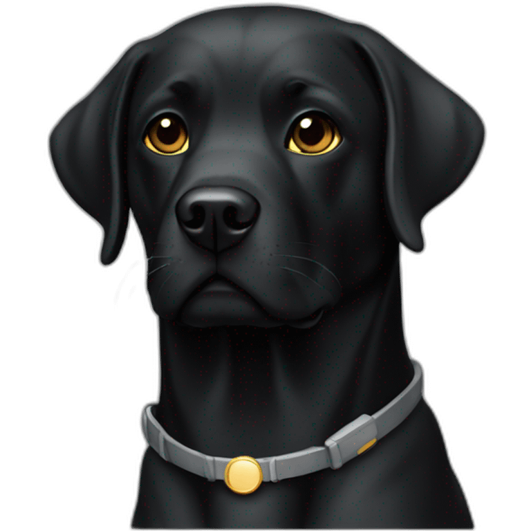 Super hero labrador couleur noir emoji