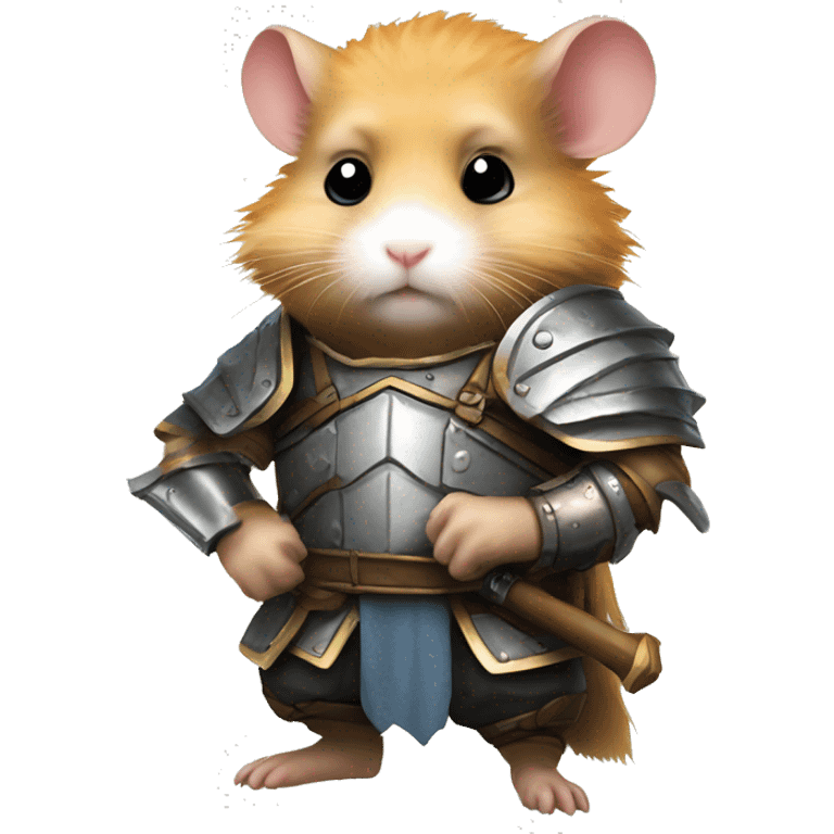 hamster warrior in fantasy setting emoji