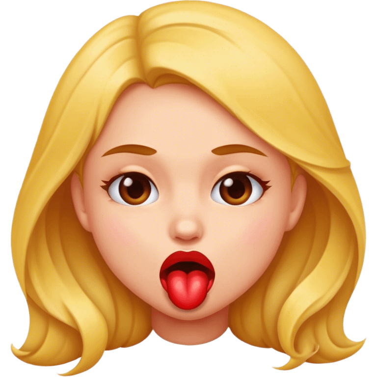 Girl biting her lip emoji