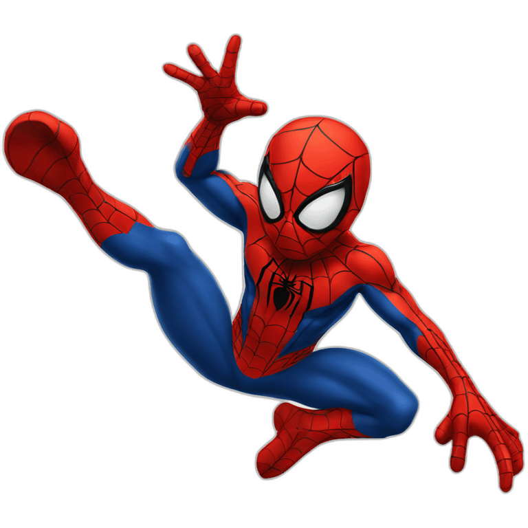 Spiderman waving emoji