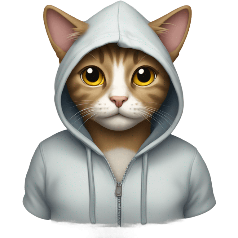 Cat with a hoodie  emoji