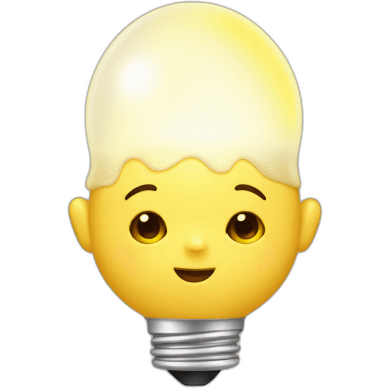 Newborn with yellow skin fixing light bulb emoji