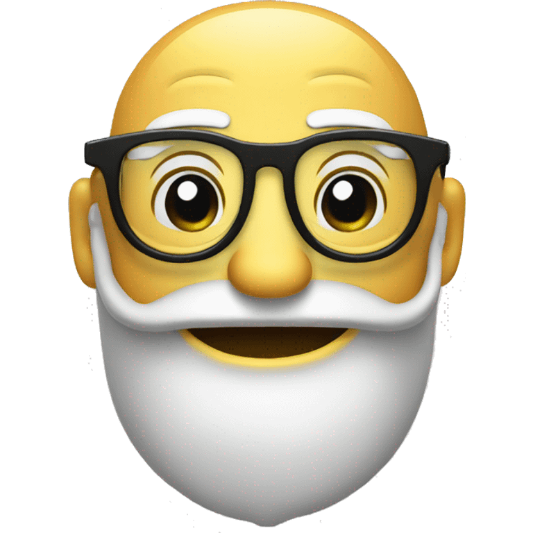 Bearded glasses smiley with thumbs up emoji