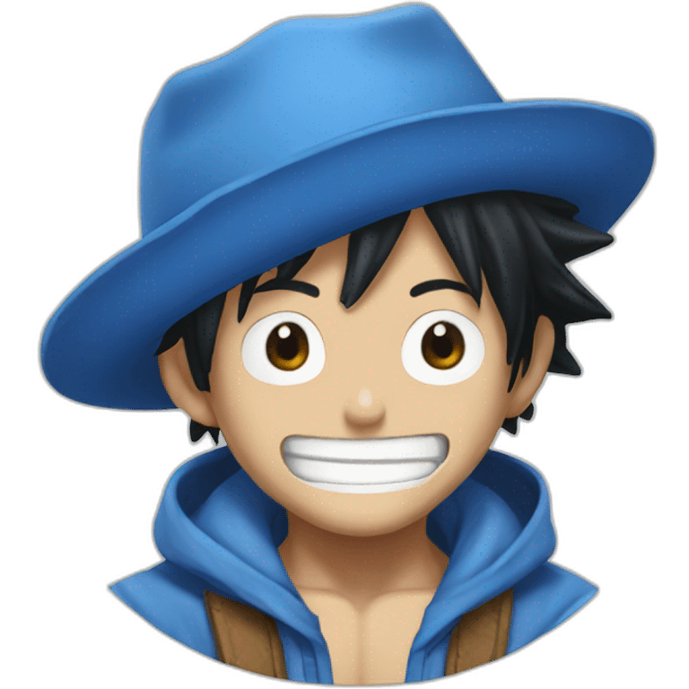 Blue luffy emoji