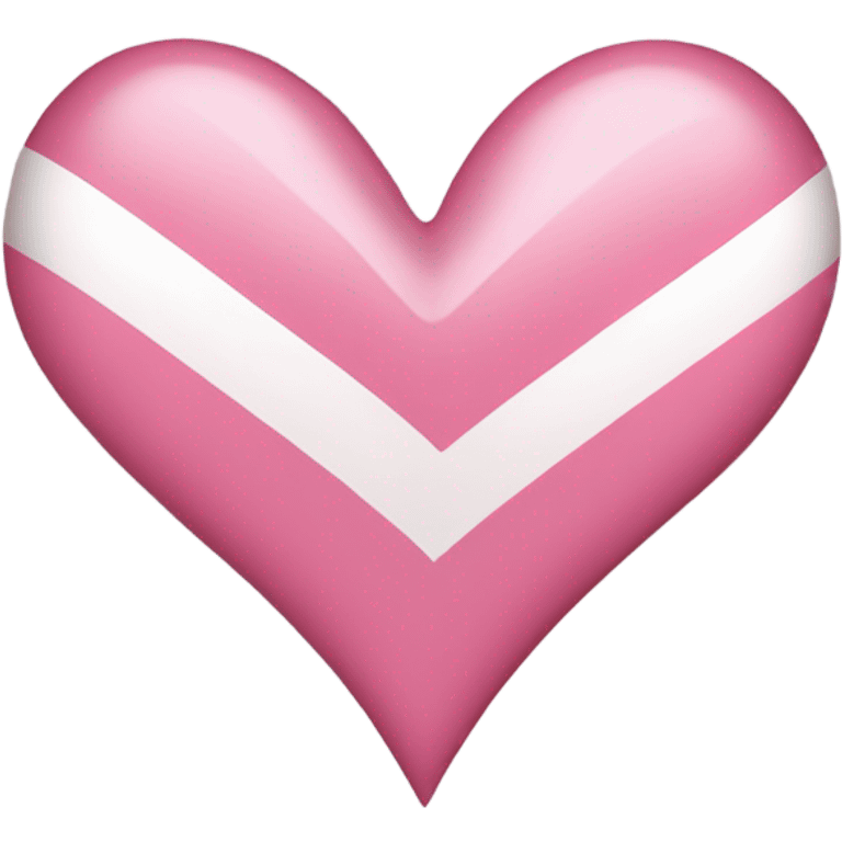 White and pink heart emoji