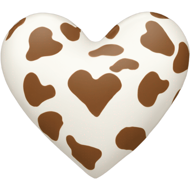 Cow print heart  emoji