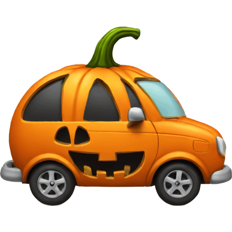 Pumpkin in the car emoji