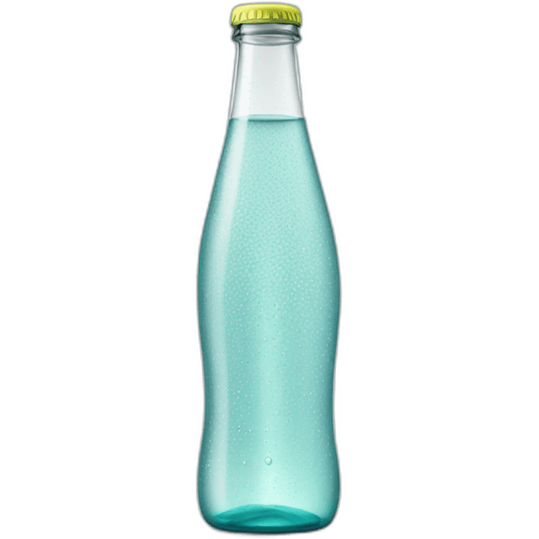 Sparkling water in a clear glass bottle emoji