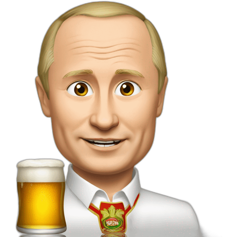 Vladimir putin with beer emoji