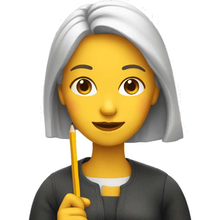 Woman with pencil emoji