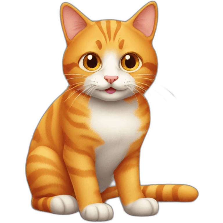 orange tabby cat with smirk emoji