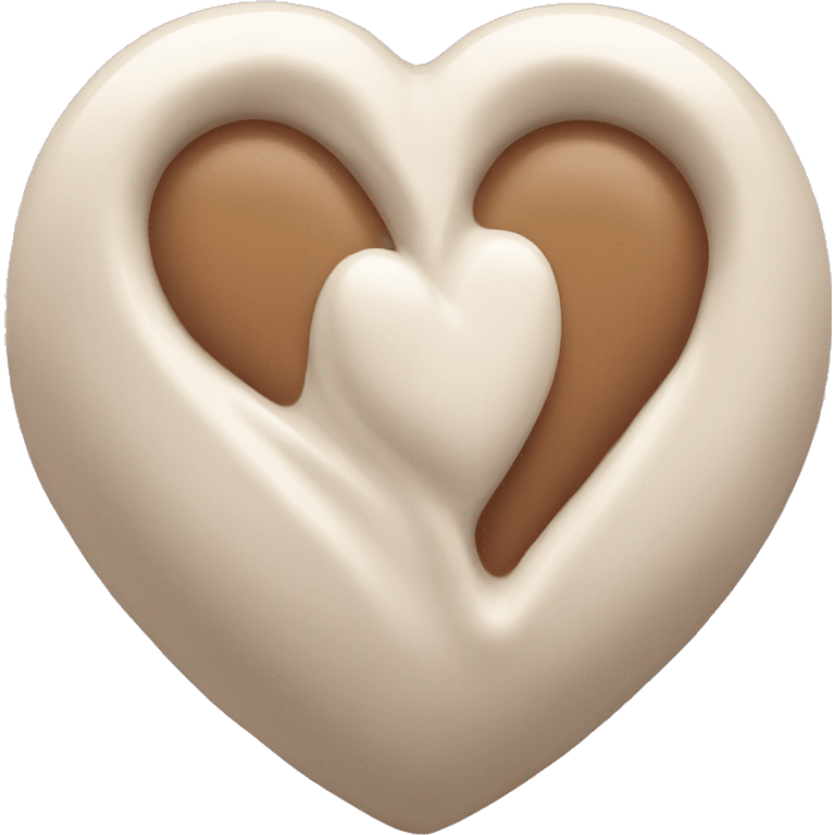 Creme heart emoji