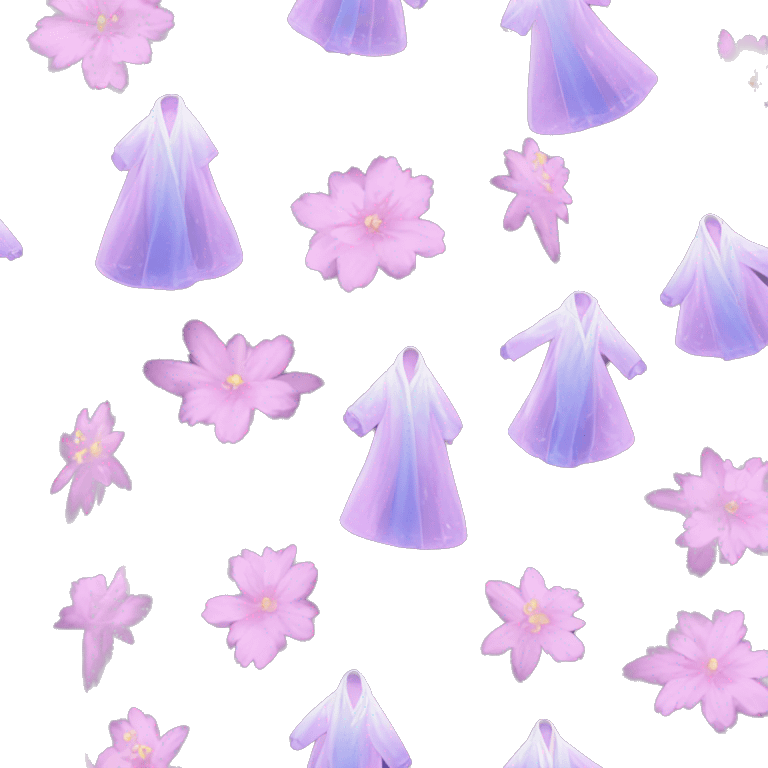 empty crystal magical robes covered with flowers emoji