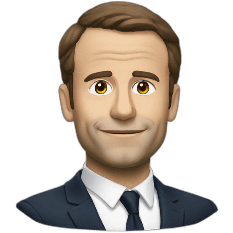 Macron conduisant un tank emoji