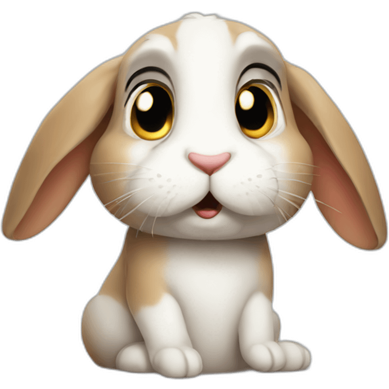 Skeptical rabbit emoji