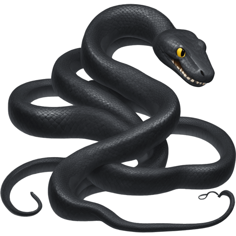 black-big-snake two headed two head should be shown color in white emoji