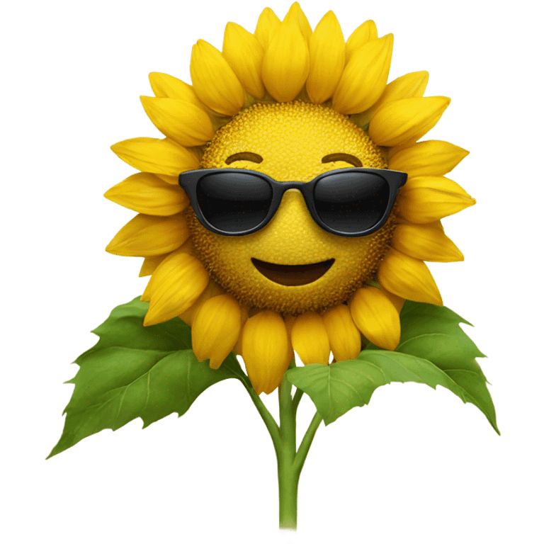 Sunflower wearing sunglasses emoji