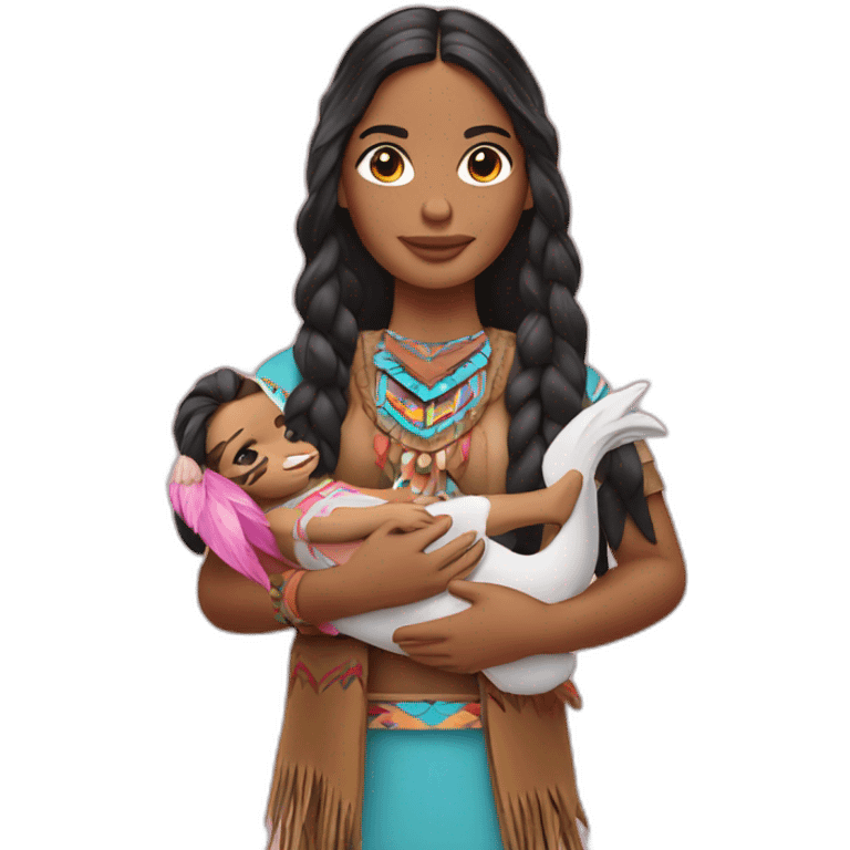 Native American Holding A Barbie Doll emoji