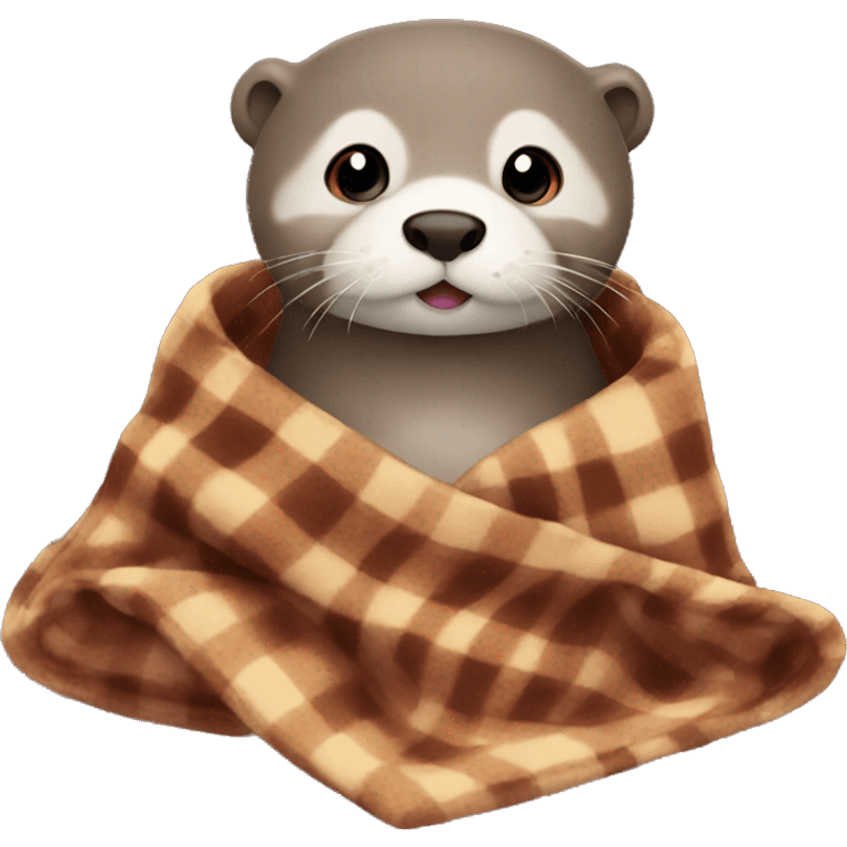 otter cozy in blanket emoji