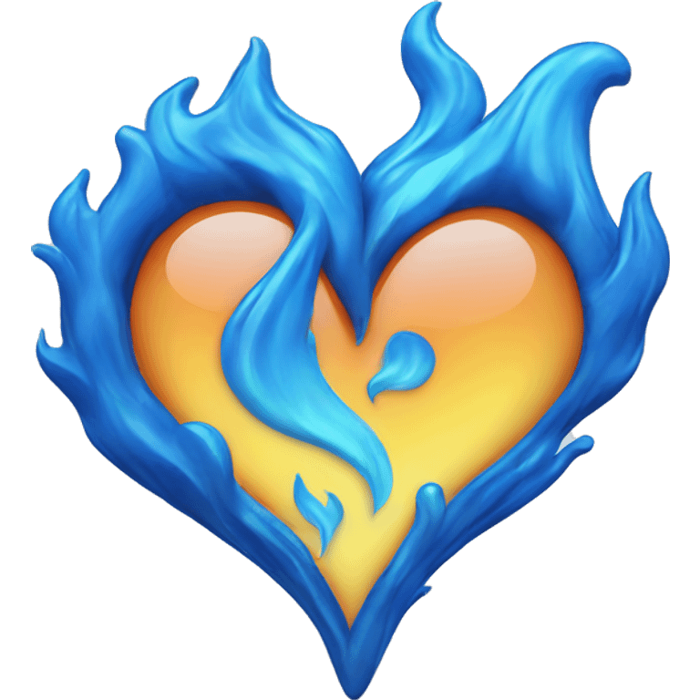 Heart with blue flame  emoji