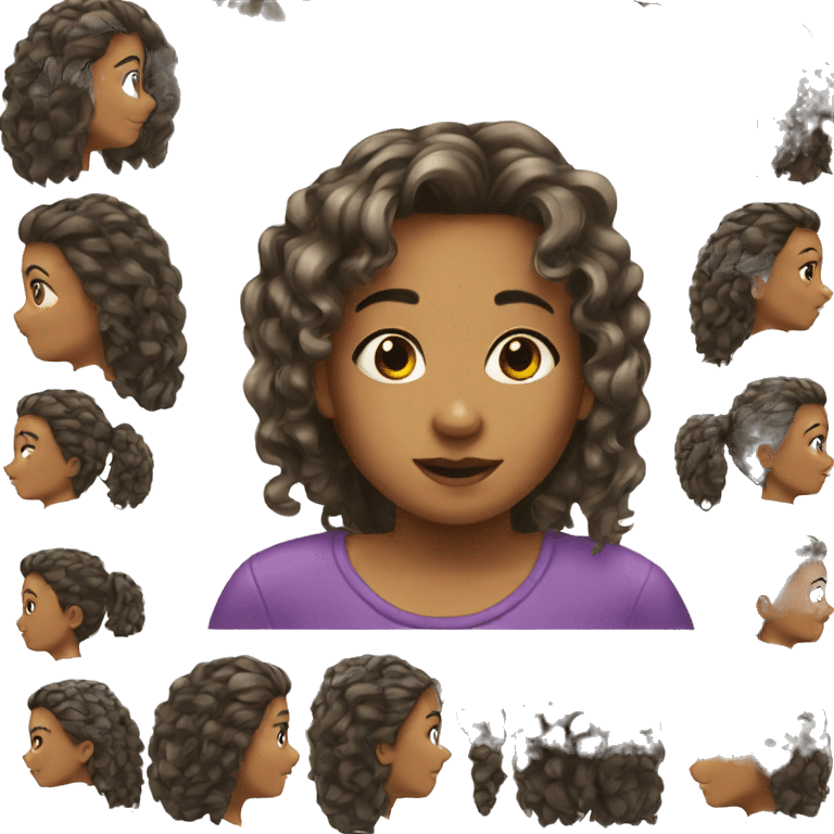 Girl hair emoji