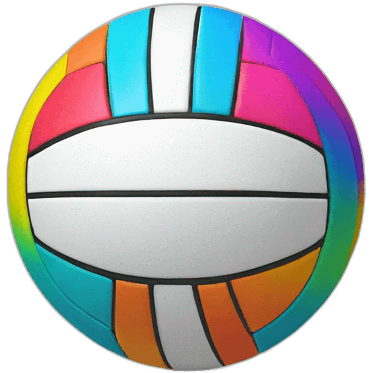 Volleyball ball colorful emoji