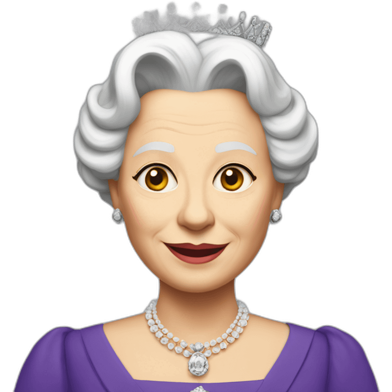 Queen elizabeth half body emoji