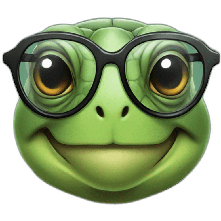 turtle in glasses emoji