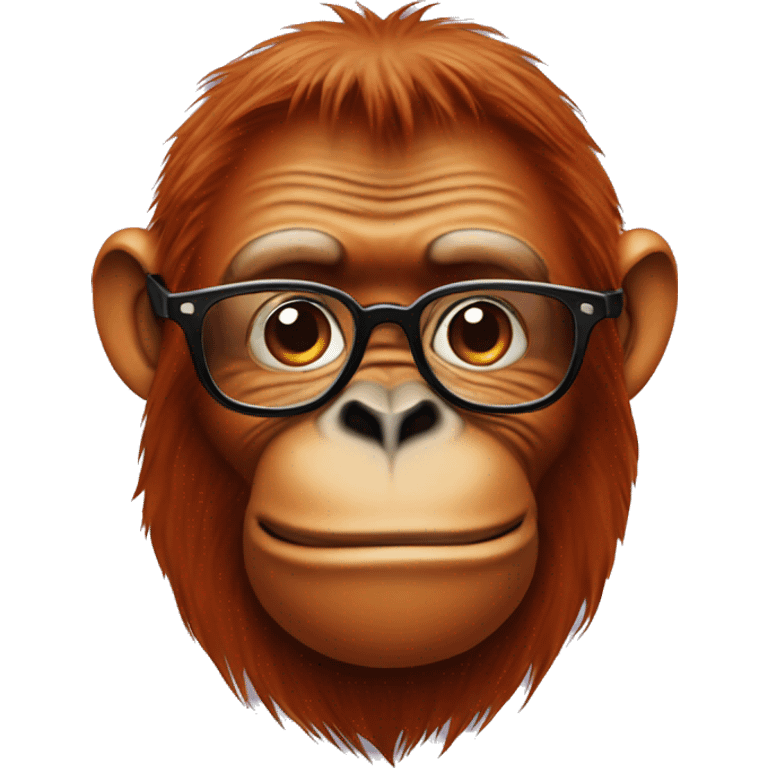 orangutang in glasse emoji