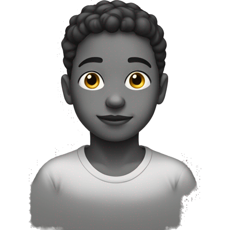 greyscale portrait of a boy emoji