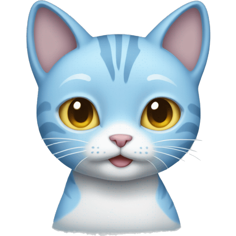 Light blue cat fullbody emoji