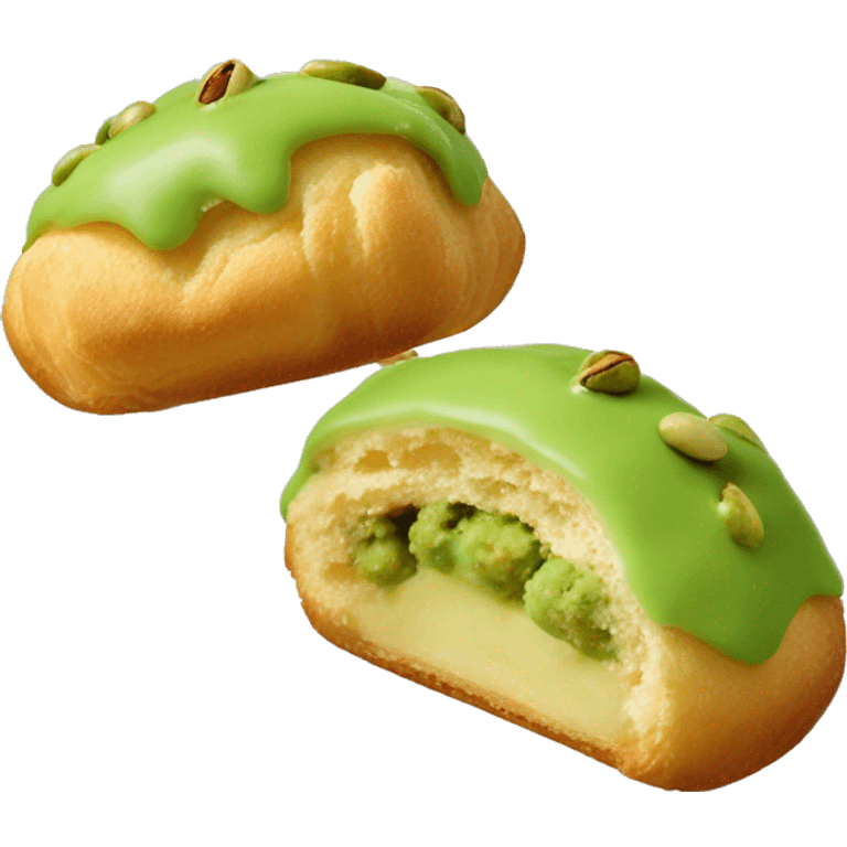 pistachio Choux au craquelin  emoji