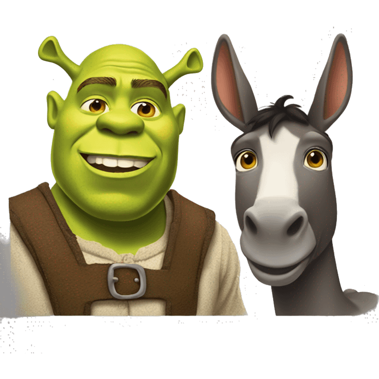 Shrek and burro emoji