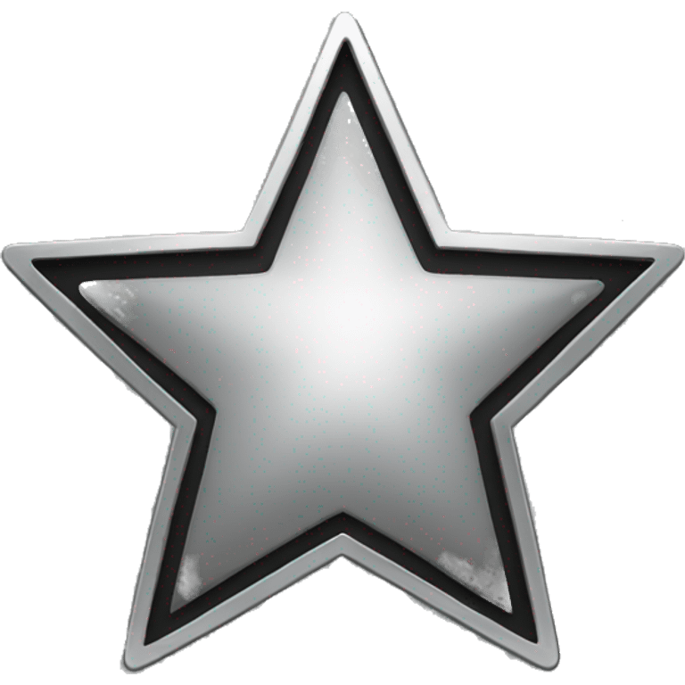 Black star with silver outline emoji