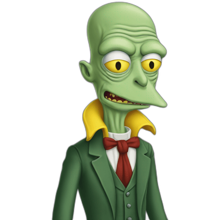 mr burns simpsons as ET the extraterrestrial emoji