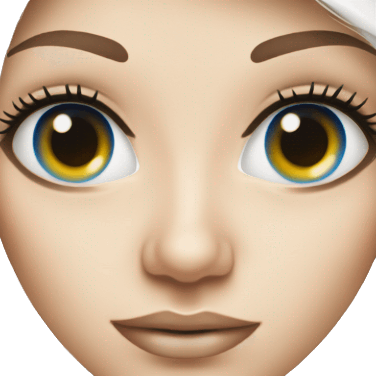 blue eyed woman skincare emoji